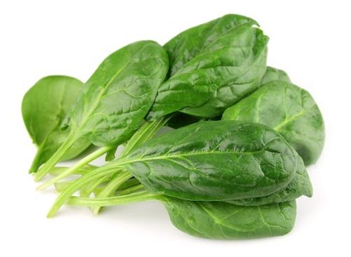 Spinach on white