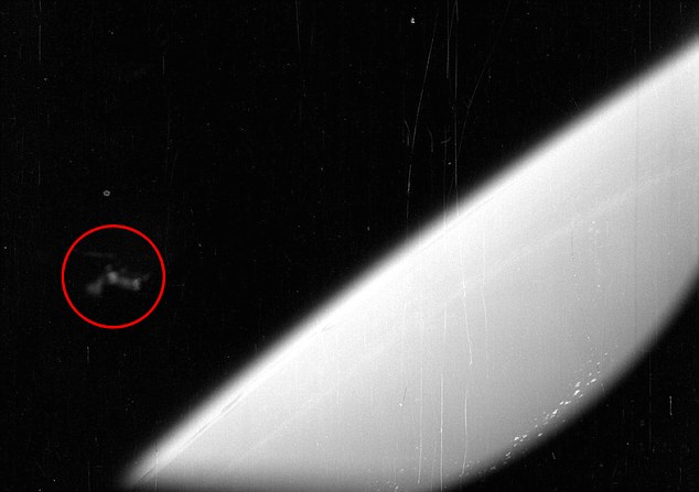 Hellyer's claims are likely to fuel conspiracy theorists who often look at Nasa images for evidence of aliens. This image was taken by Mercury-Redstone 1A on December 19, 1960. 'It's actually the Earth in the background and the UFO is in space observing the Mercury capsule,' Scott Waring recently claimed Is it a UFO? HUGE flash lights up night sky in Russia Loaded: 0%Progress: 0%0:18 Previous Play Skip Mute Current Time 0:18 / Duration Time 0:25 Fullscreen Need Text SHARE THIS MORE VIDEOS Is it a UFO? See HUGE flash light up the night sky in Ru… Huge lightening strike lights up the night sky at Disney… Massive 'meteor-like' explosion lights up the sky … Bright flash lights up sky as people report a fireball ove…
