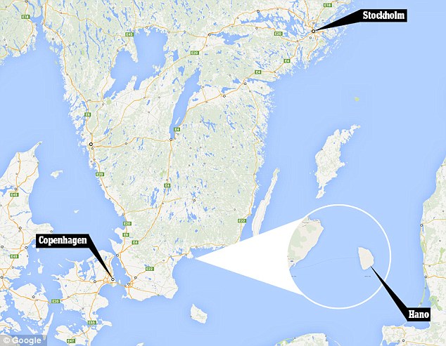 The artefacts were discovered by Professor Bjorn Nilsson from Soderton University during an archaeological dive at Hano, off the coast of Skane County in Sweden, marked at A. The dive was part of a three-year excavation partially funded by the Swedish National Heritage Board