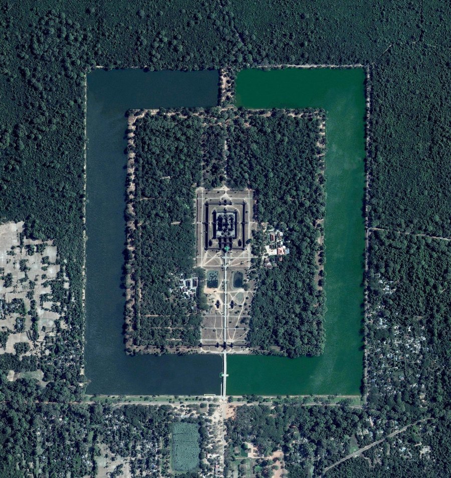 Angkor Wat, Cambodia (c) 2016 by DigitalGlobe, Inc. from Overview by Benjamin Grant, published by Amphoto Books